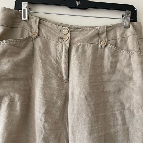 Jones New York Linen Cargo Button Detail Pants - Picture 4 of 15